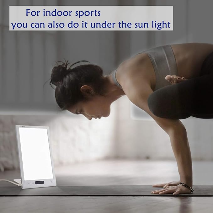 Light Therapy Sunrise Wake-up lamp APP Control Light Alarm Clock UV-Free 3 Color 12000lux Full Spectrum Sun lamp Restorative Strength, Focusing Attention