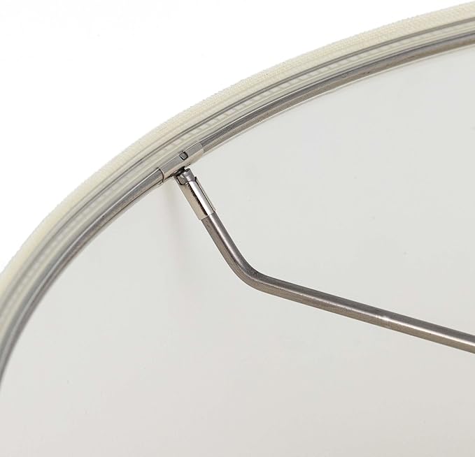 Wellmet Cream White Set of 2 Drum Lampshades, Easy Assembly Required 14" Top x 14" Bottom x 11" High Replacement Lamp Shades, Fabric Lampshades for Table Lamps Floor Lamps, Metal Spider Fitter