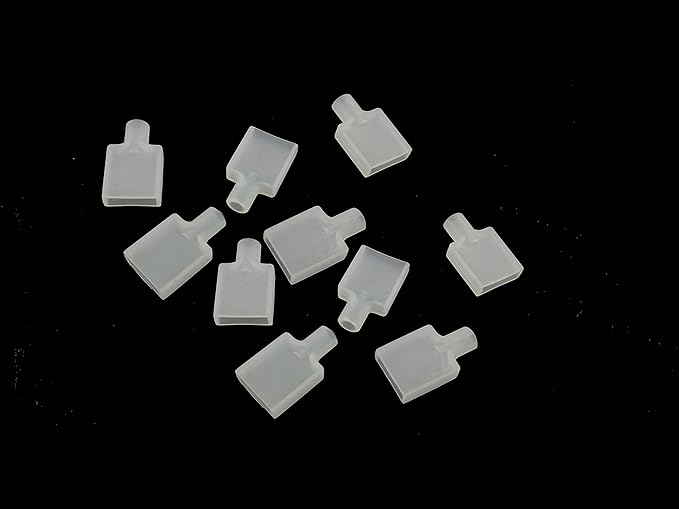 50 Pack Cable Cap with Adhesive for 10mm/0.39in Width IP67/IP68 Waterproof led Strip Light and Silicone Sleeve Waterproof Tape Light