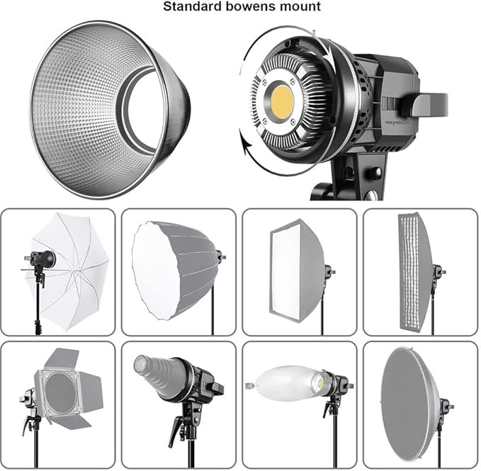 GVM 80W Photo Studio Lighting Kit, LED Video Light with Bowen Mount 23.6" Softbox, Tripod Stand, Continuous Output Daylight 5600K Lights for Photography