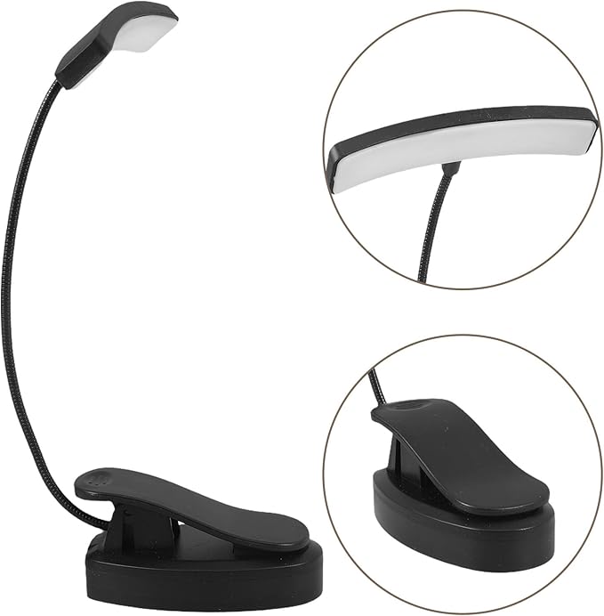 LED Clip on Piano Light, Adjustable Black Clip Lamps for Music Stand, Portable LED Desk Lamp for Piano Sheet Music, Eye Protection Reading Light for Students and Musicians