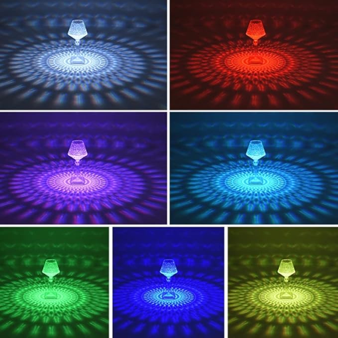Crystal Lamp, Crystal Table Lamp Rose Crystal Lamp USB Diamond Table Lamp 16 Color Changing Touch Crystal Lamp (D)