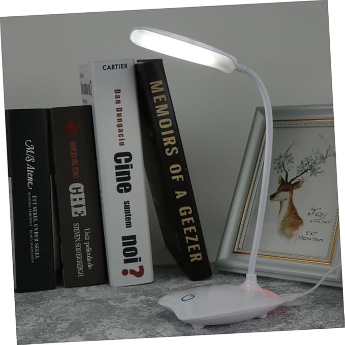 3pcs Led Reading Lamp Touch Control Modes Eye Table Lamp Study Light for Boy Girl and Adults White Design for Reading and Ambient Lighting