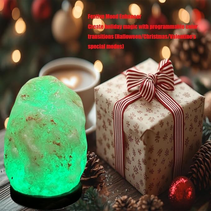 16 Colors Remote Salt Himalayan Salt Lamp Natural Crystal Salt Rock Lamp Hand Carved Night Lights, USB Salt Crystal Lamp Remote Control Salt Lamp for Home Decor and Gift (5.5lb)