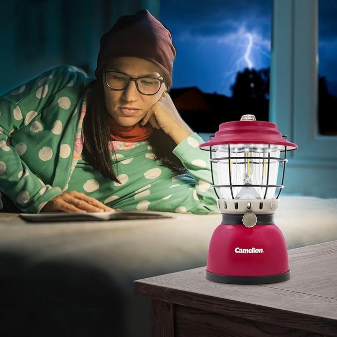 Rechargeable Retro LED Lantern, 800LM, Stepless Dimming, Omni-Directional Light Distribution, 4400mAh Power Bank, 2 Color Temperatures, IPX5 Water Resistant, Power Outages, Emergencies, USB Cable