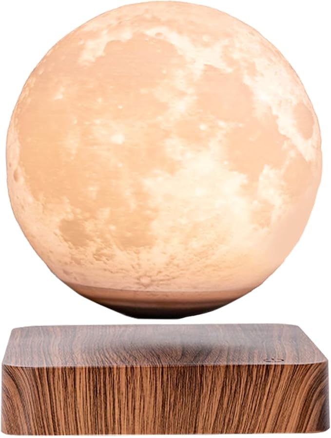 3D Printing Levitating Moon Lamp, 3 Colors Modes Moon LampHas for Home, Office Decor, Creative Gift Magnetic Floating Moon Lamp Night Light