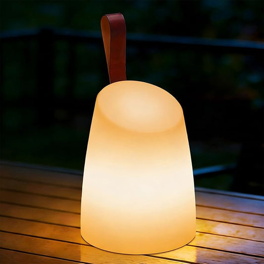 uuffoo Portable Table Lamp Dimmable Rechargeable LED Lantern Outdoor IP44 Waterproof Shower Lamp, 7 Color RGB+Warm White, Memory Function, 7H Timer Auto-Off for Patio Garden Camping