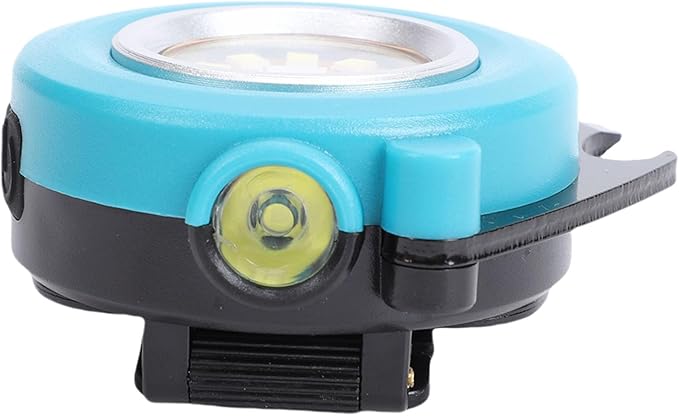Keenso Keychain Flashlight, Aluminum Alloy Portable LED Torch with RGB Modes, Emergency Light for Camping and Car Repair (Blue)