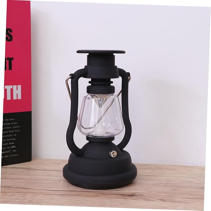 TOYANDONA USB Rechargeable Solar Retro Horse Camping Lantern with Hand Power Generation High Capacity Battery Portable Outdoor Tent Light Multi Function LED Flashlight for Hiking and