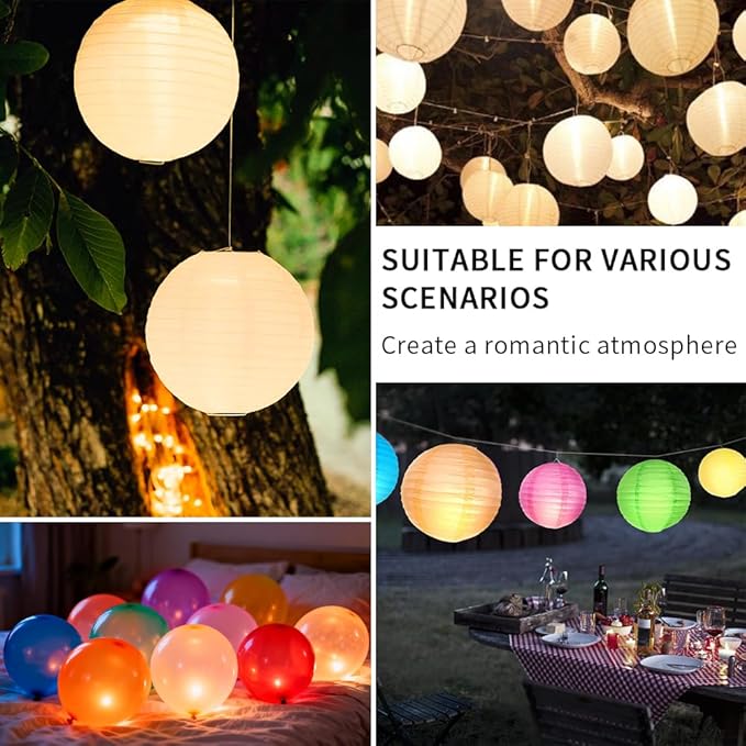 24PCS Mini Led Lights, Led Balloons Light for Paper Lanterns, Easter Eggs, Birthday Party, Wedding, Halloween, Christmas Decoration, Last 36 Hours- Warm White