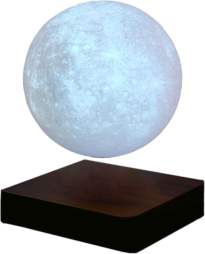 ACEDOAMARE Night Light Moon Light Magnetic Floating Planet Lamp Interior 3D Print LED Bedside Nursing Creative Gift Table Lamp (18cm Mercury)