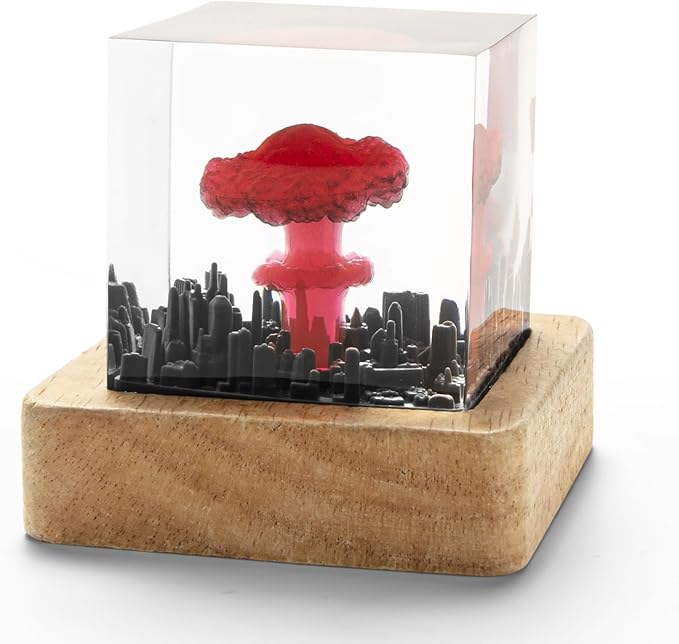 DAVID ROCCO Mushroom Cloud Nuclear Blast Lamp Ornament, Atomic Bomb Model Atmospheric Lamp, Epoxy Resin Night Light, Children's Room as Well as Living Room Decor Gifts for Friends (Mushroom Cloud)