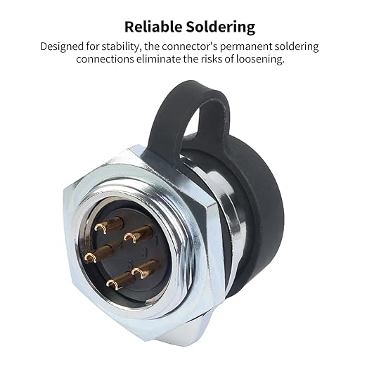 CNLINKO LP-20 5 Pin IP68 Waterproof Connector M20 Male Plug Female Socket Fast Locking 2-12 Pin Circular Connector for Stage Lighting Solar Panel Wiring(5 Pin)