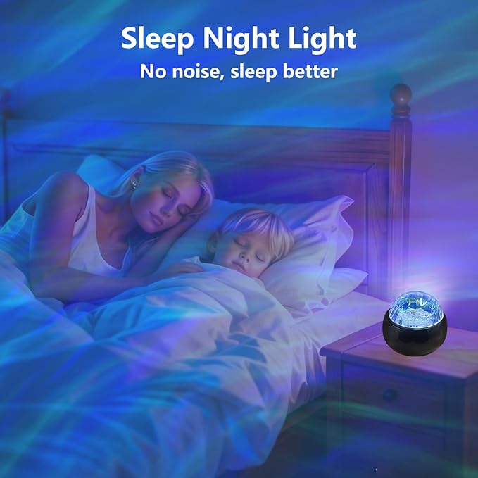 MAXROCK Projector Night Lights for Bedroom Decor, Star Sky Moon Light Projector, Romantic Muticolor Night Lighting Lamp, Creative Gifts
