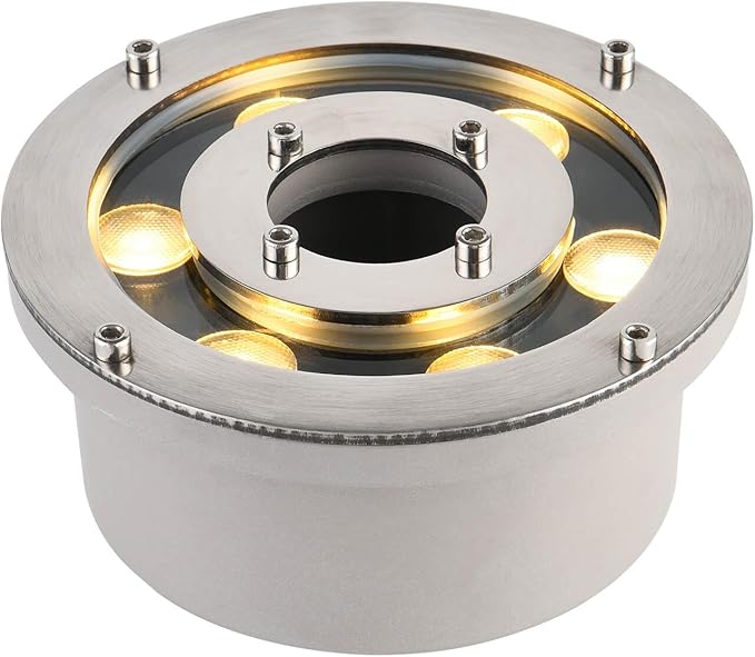 Fountain Light LED Underwater Pond Lights Warm White DC12V IP68 Waterproof Submersible Light for Garden Fountain Pond