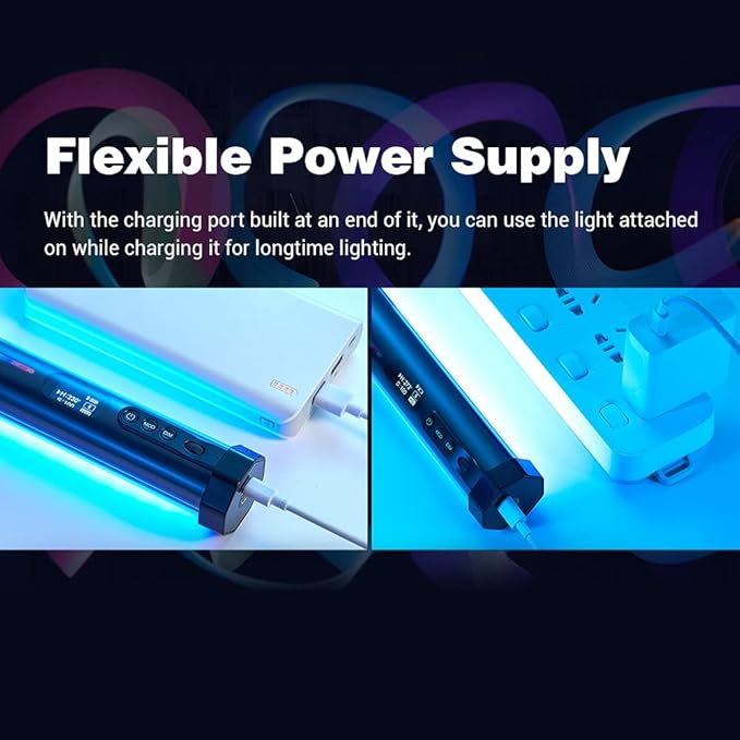 Godox TL30 RGB Tube Light LED Light 8W 2700K-6500K Built-in Lithium Battery Smartphone APP Control (Godox TL30-K4)