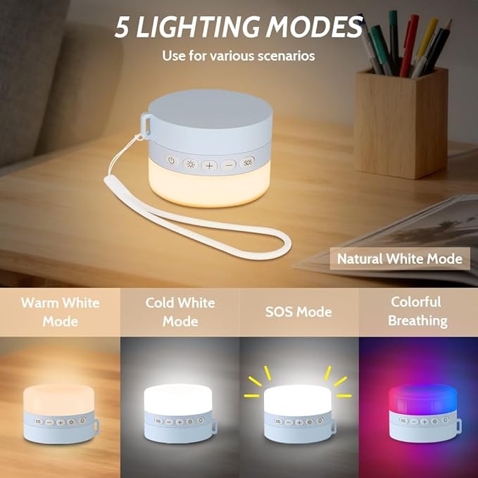 Camping Lantern - Modular LED Lights with 5 Modes, Rechargeable Lamp for Tent Hiking Emergency Backpacking (Blue, Lantern)