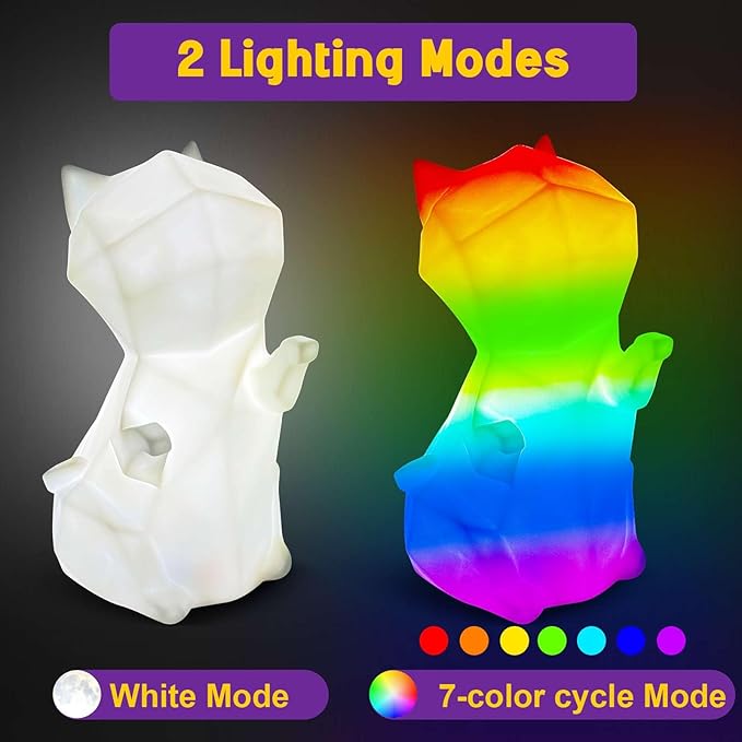 EPUMP Paint Your Own Rechargeable Easter Gifts Cat Lamp Kit with 8 Color Modes - Arts and Crafts for Kids Age 4-8, Art Supplies Birthday Gifts Creative Activities Toys for Boys Girls Ages 3-12