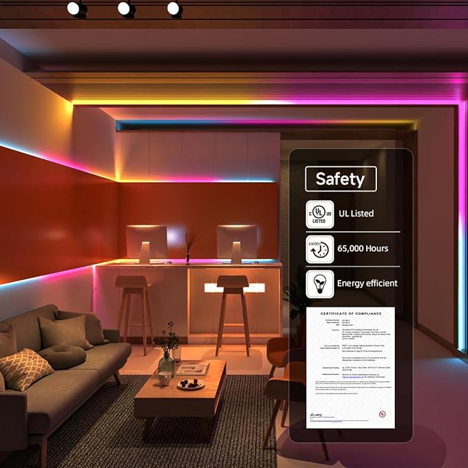 BTF-LIGHTING WS2812B ECO RGB LED Strip,UL Listed,Individually Addressable,16.4FT 60LED/m 300Pixel DC5V 5050SMD,Alloy Wire Flexible 3M Tape for DIY Chasing Color Project IP30(No Adapter or Controller)