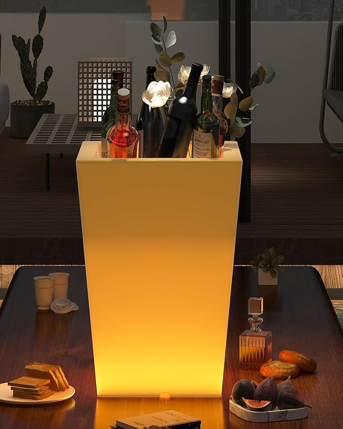 LED Vase Night Light,30-in Rechargeable LED Planter Light w/Remote,16 Colors & 4 Modes Cordless Flower Pot,Waterproof & Sturdy Floor Mood Lamp for Living Room Bedroom Yard Wedding Party Decor