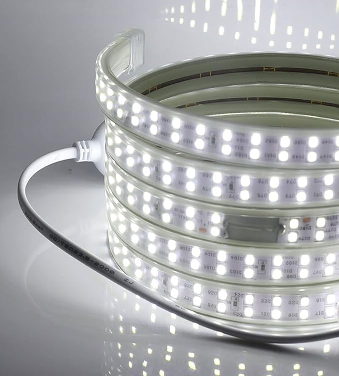 SUYOOULIN LED Strip Lights, High Voltage AC110V-130V 85ft/25m Super Bright 100000LM Waterpoof IP68 2835 180 LEDs/m LED Light Strips for Home Garden Outdoor Decoration(Daylight White 6500K)