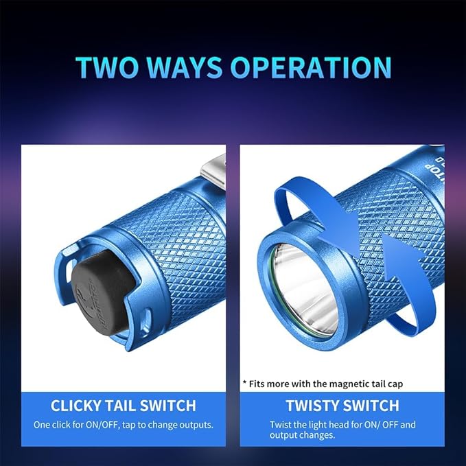 LUMINTOP Pocket-Sized Super Bright Flashlight Set Tool AA 3.0 EDC Flashlight, 900 Lumens AA EDC Flashlight with Magnetic Tail and 920mah Rechargeable Battery, 5 Modes with Mode Memory, Waterproof Torc