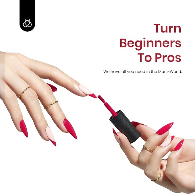 Beetles Red Gel Nail Polish - Cherry Mocha, 15ML Burgundy Red Gel Nail Polish, Soak Off Spring Nails Art Manicure Salon DIY Design UV Nails Lamp Needed Gift for Women