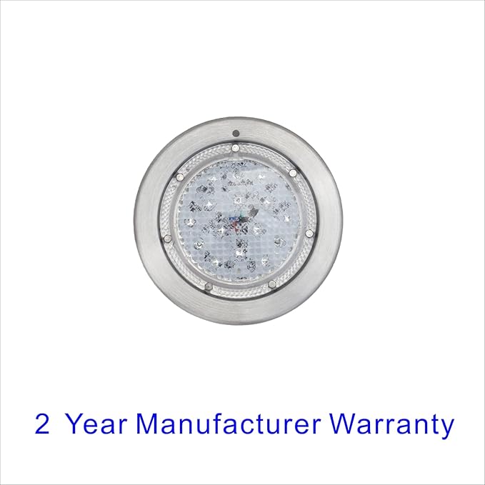 Voswitch Poolexa SS0650X 6 inch Small LED Color Inground Pool/Spa Light for Wet Niche with 50 Foot Cord (Without Controller)