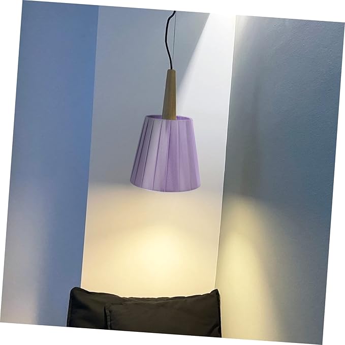 1pc Fabric Bulb Lampshade Trendy Home Decor Vintage Table Lamp Pleated Shade Gauze over Light Bulb Wall Light Accessory Cloth Art E27