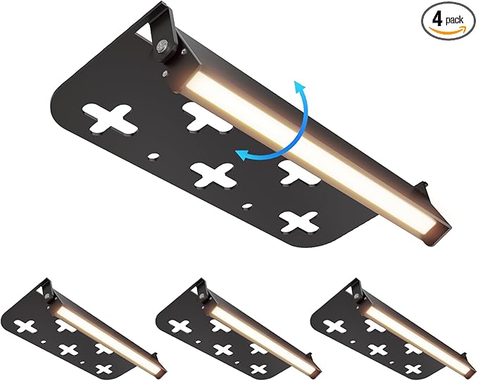 4 Pack 7 Inch Retaining Wall Lights, 5W LED Hardscape Lighting 12V AC/DC Low Voltage Step Lights Outdoor, 2700K Soft White IP65 Waterproof Landscape Lighting for Patio Walls Stairs