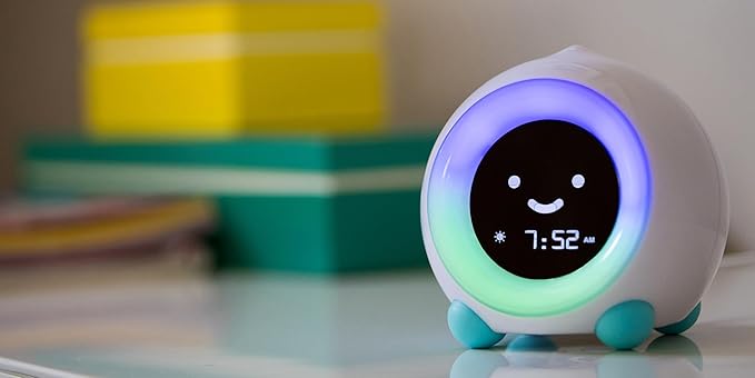 LittleHippo Mella: Kids Alarm Clock, Ready to Rise Children's Sleep Trainer, Night Light, Sound Machine and OK to Wake for Toddlers and Kids - Bright Purple (Updated 2025)