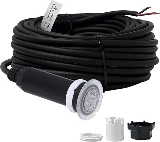 AC12V 1.5 Inch LED RGB Color-Changing Pool Light for Inground Pools - 100ft Cord, Compatible with Pentair GloBrite, Direct Fit Spa & Inground Pool Fixtures