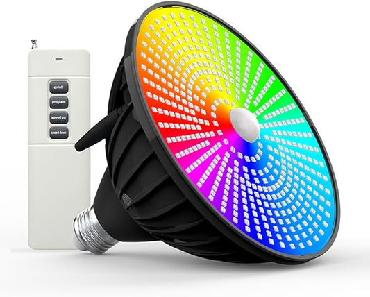 Pool Lights 120V 60W RGB Color Changing LED Pool Light Bulb for Inground Pool Replacement Bulb for Pentair and Hayward Fixture with