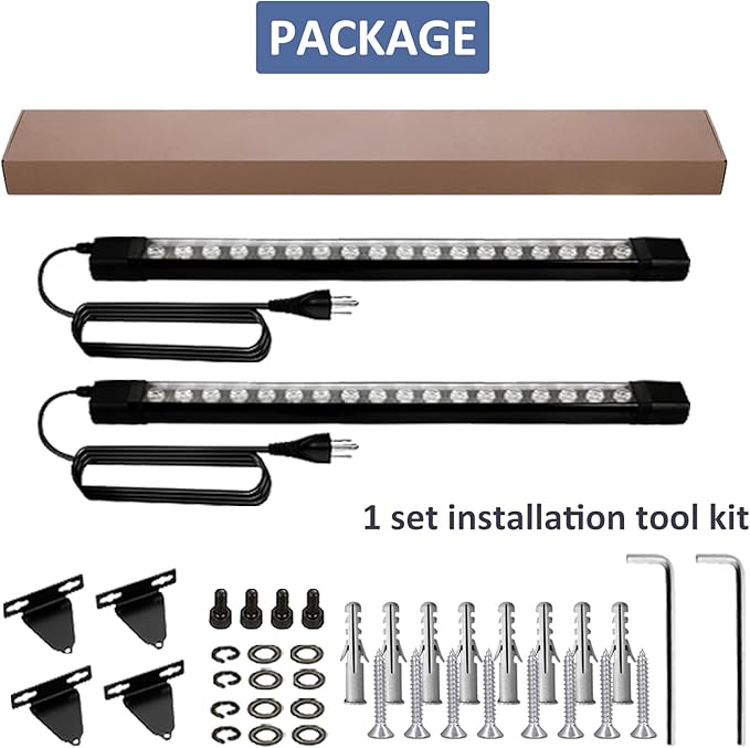 2 pcs Waterproof IP67 Wall Washer Light - 36W Upgraded LED Light Bar, 2ft Warm White (2700K), for Building Walls, Yard, Church, Batting Cage, Plug-in Outdoor Lighting