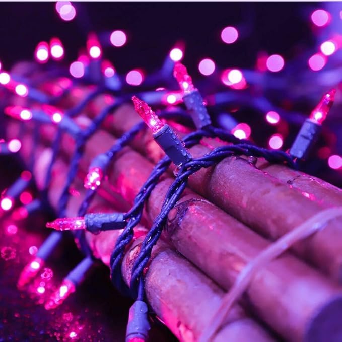 LAMPHOME Purple Christmas String Lights, 300 Mini Fairy Lights 63.8ft(2pk of 150L) Set, Brown Wire Halloween Holiday Décor for Home, Christmas Tree, Bedroom, Patio, Wedding