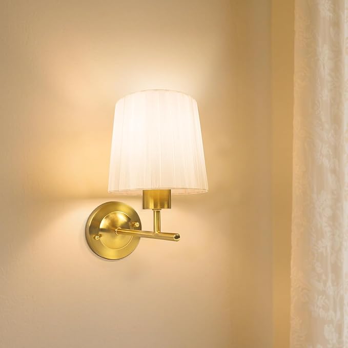 2-Pack Small White Pleated Lamp Shades 6.1×5.1×5.5inch Modern White Fabric Lampshades Replacement for Table Lamps, Wall Sconce, Floor Lamps, Pendant Lamps, Handmade of Natural Linen
