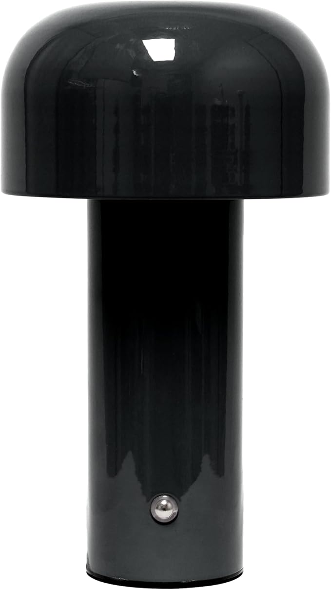 Simple Designs Mushroom Magic LED Table Lamp, Black (LD1070-BLK)