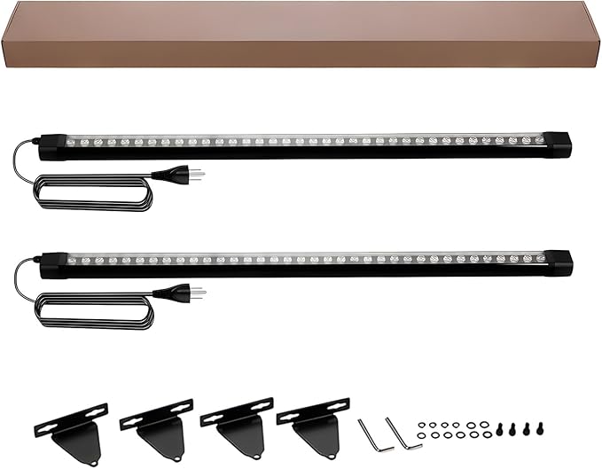 2 Pcs 4FT Wall Washer Light Bar, 72W Waterproof Outdoor Lighting, 4000K Natural White LED Lights, High Bright Wall Washer Lights Outdoor for Building Wall, Yard, Church, Batting Cage， 120V Plug in