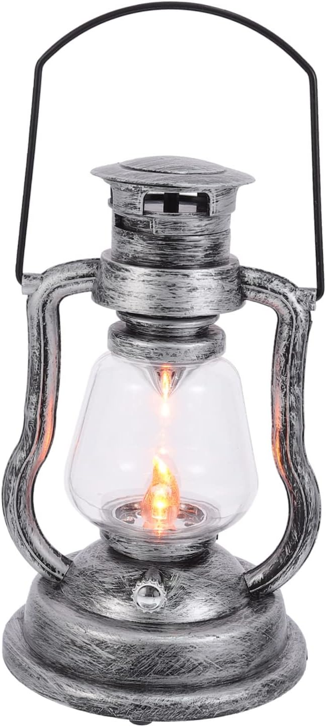 Decorative Night Lamp Retro Handheld Lantern Rechargeable Vintage Light for House Decor
