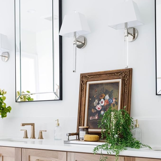 Crystorama Renee 1 Light Polished Nickel Sconce