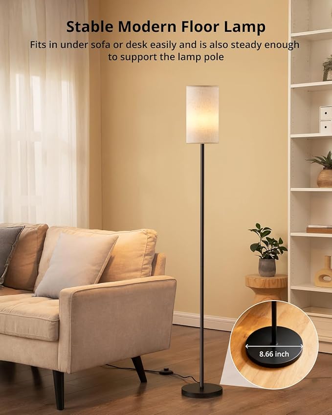 Nopoor Smart RGB Floor Lamp 69", Dimmable Standing Lamp with Foot Switch, Alexa & App Control, Adjustable Brightness & Color Changing RGB Light,Lamp for Living Room, Bedroom, Office, Reading