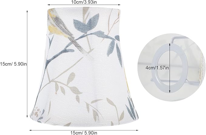 Umbrella Fabric Lampshade, 12" Wide (6" x 6" x 4-2") European Style Lampshade for Desk Lamp Floor Lamp