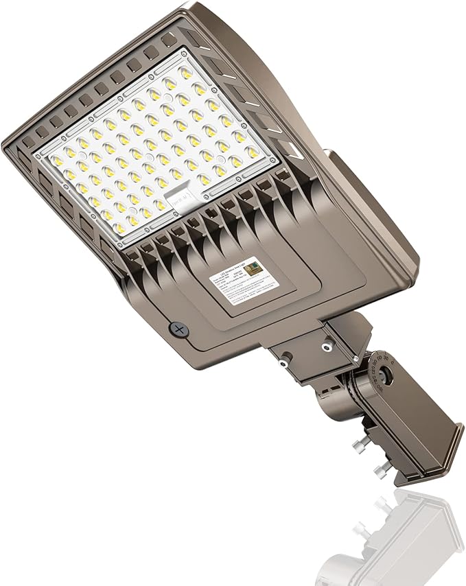 KUKUPPO 480 Volt 240W LED Parking Lot Light 36,000LM, DLC UL Listed Industrial Grade LED Shoebox Parking Pole Light 5000K IP65 Waterproof Outdoor Commercial Area Lighting with Slip Fitter 277-480VAC