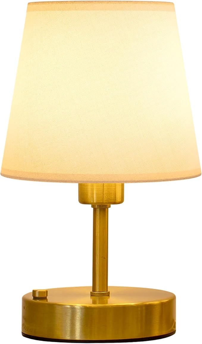 EppieBasic Cordless Table Lamp Small: Fast Charging & Long Lasting - 2700K Warm Light Dimmable - Vintage Mini Rechargeable Lamps for Dinning Living Room Bedroom