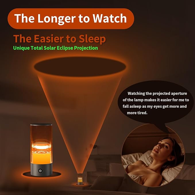 Improving Sleep Table-Night-Light to Relax Mood，Protect Eyes with Bedroom Dimmable-Light，Rechargeable Small Portable Led Lamp for Outdoor/Camping/Sleep Aid