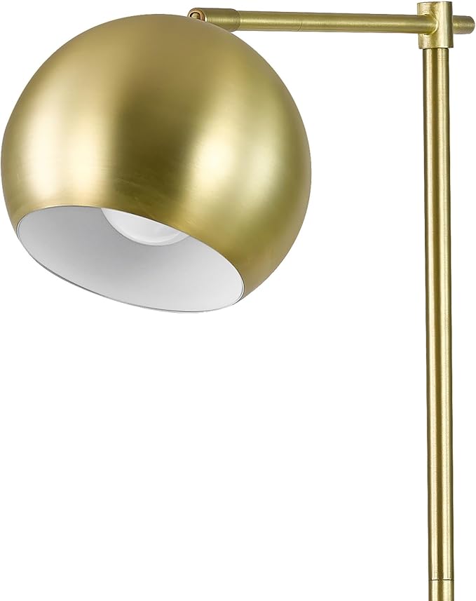 Globe Electric 12915 60" Floor Lamp, Satin Gold Finish, Vintage Glam Design, in-Line Switch, E26 Base, Gold and Brass Modern Floor Lamp for Living Rooms and Bedrooms
