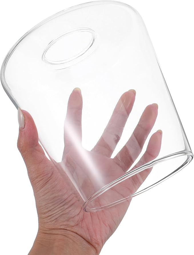 DOITOOL Cylinder Glass Lamp Shade Replacement for Sockets Clear Cylinder Glass Cover for Pendant Chandelier Wall Sconce Table Lamps Soft Glow Diffusion Compatible Lighting Accessory