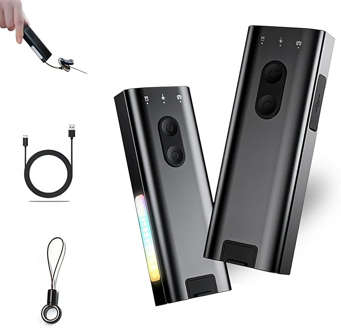 K3 UltraMulti EDC Keychain Flashlight - 800 Lumens Mini Rechargeable LED Tool, Magnetic Base, Hat Clip, Side RGB & UV Modes, Weatherproof for Hiking, Camping, Emergencies (2-Black)