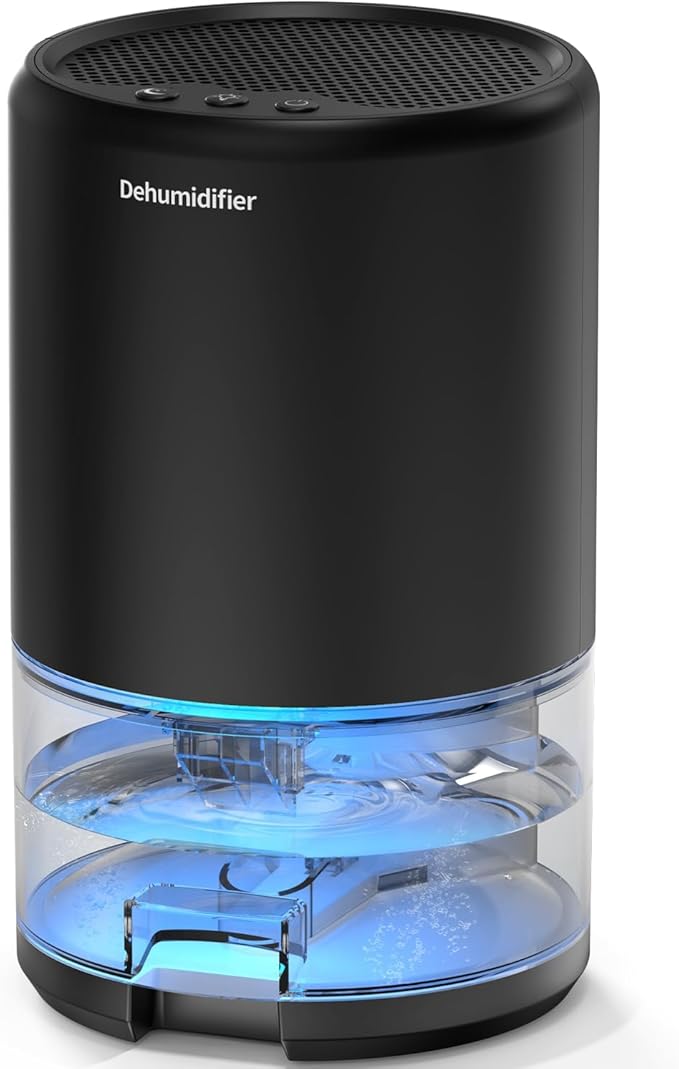 Dehumidifier, 35 oz Small Dehumidifiers for Home, Bathroom, Bedroom, Closet, Ultra-Quiet with Sleep Mode, 7 Color Lights & Auto Shut Off, Compact & Portable for RV, Rooms, Basement, Energy Saving