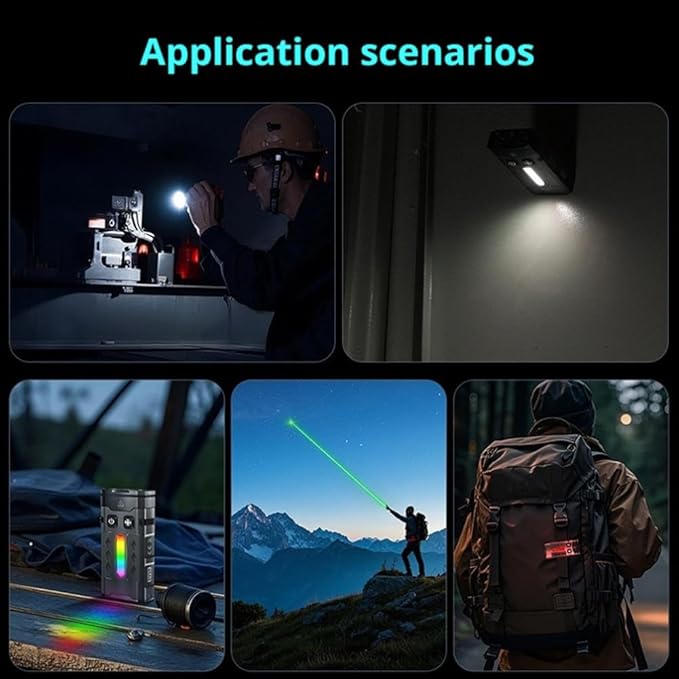 ED-C Strong Light Keychain Flashlight– Aluminum Alloy Flashlight,1100 Lumens,RGB Light-ing with Spot and Flood,IP66 Waterproof & Magnetic Clip for Outdoors,Emergency (EV10 Side Light RGB)